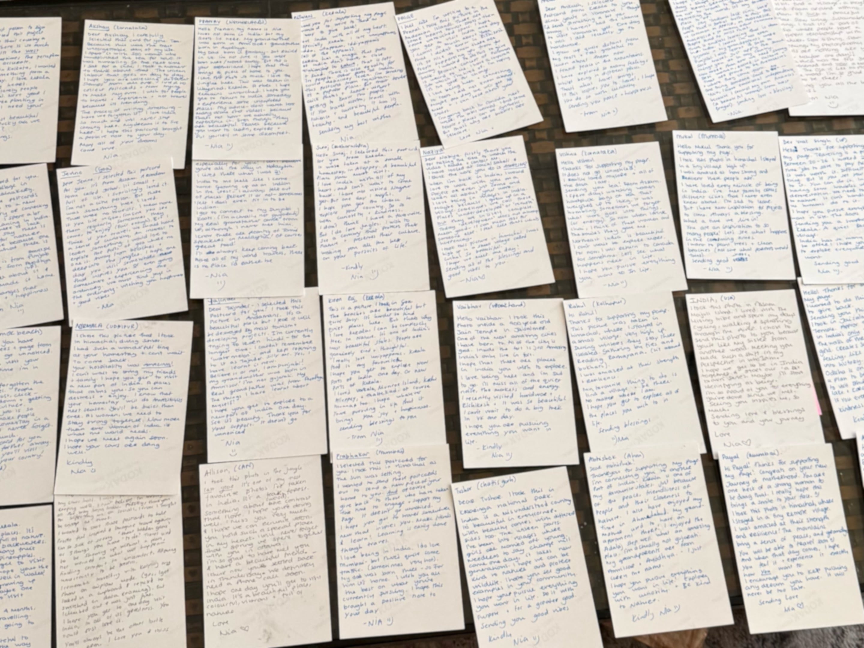 1 handwritten POSTCARD